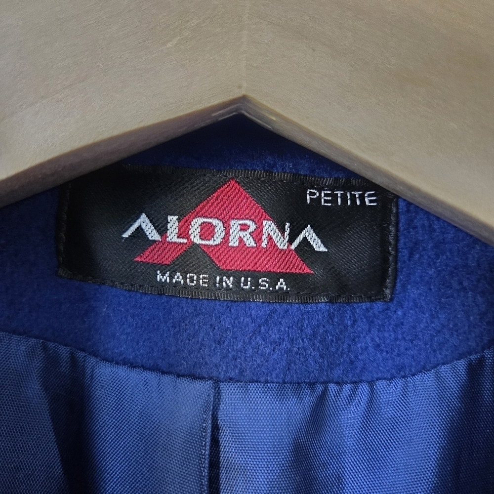 Vintage Alorna Double-Breasted Wool Blend Pea Coat - Picture 3 of 7